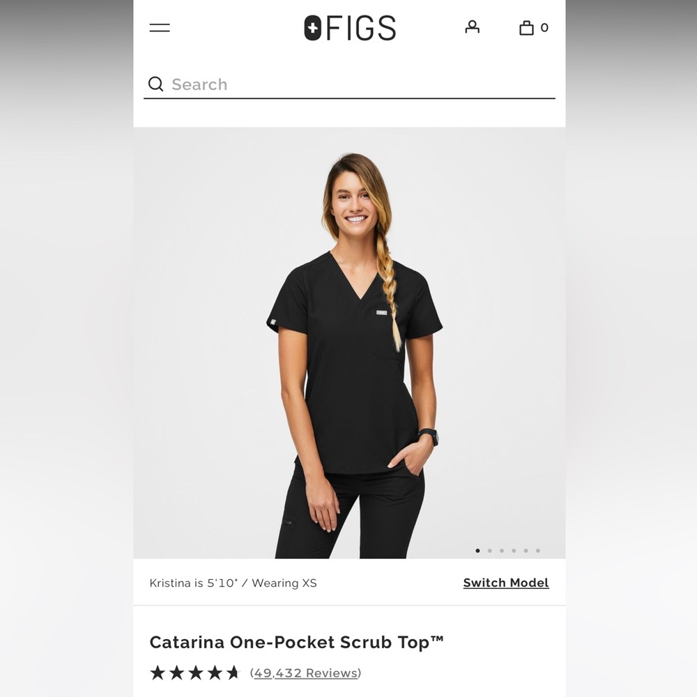 Figs Catarina Scrub Tops size L